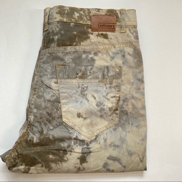 OLSEN EUROPE Women Size 12 (Med/ Large) Mona Slim Power Stretch Camouflage Jeans - Picture 5 of 9